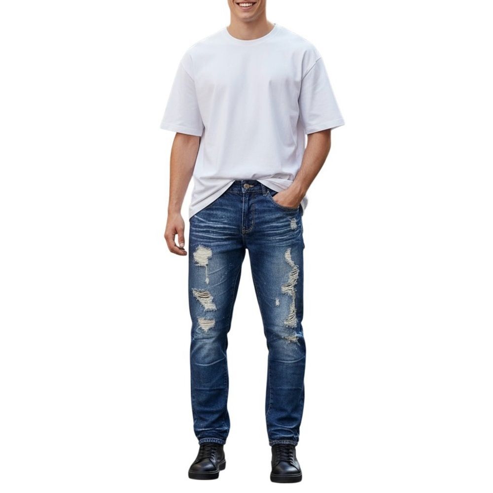 CJ Black Men’s Slim Straight Distressed Jeans | Size 34x32